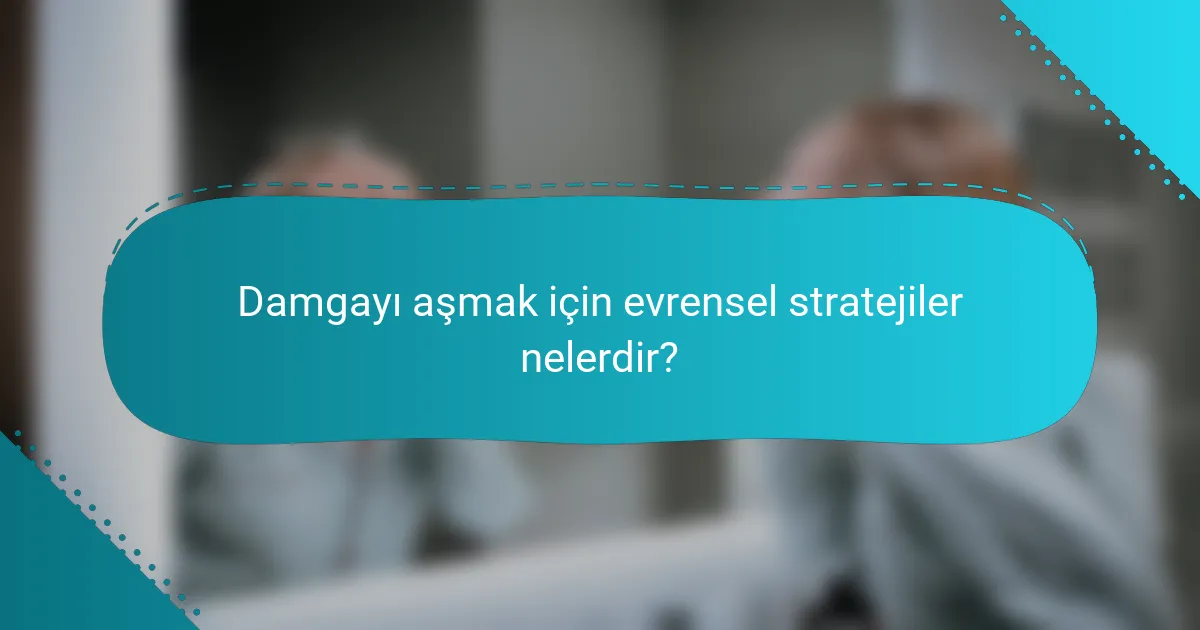 Damgayı aşmak için evrensel stratejiler nelerdir?
