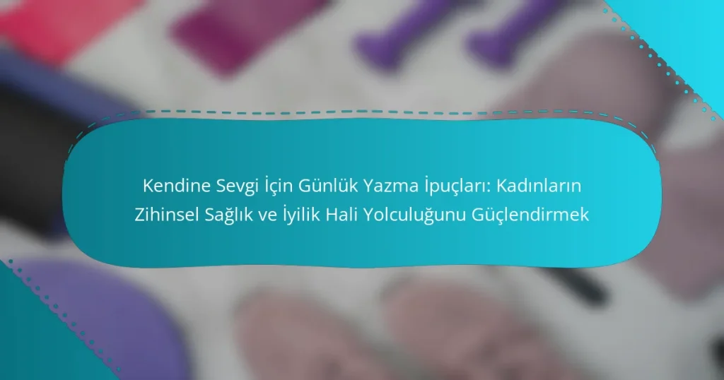 Kendine Sevgi İçin Günlük Yazma İpuçları: Kadınların Zihinsel Sağlık ve İyilik Hali Yolculuğunu Güçlendirmek